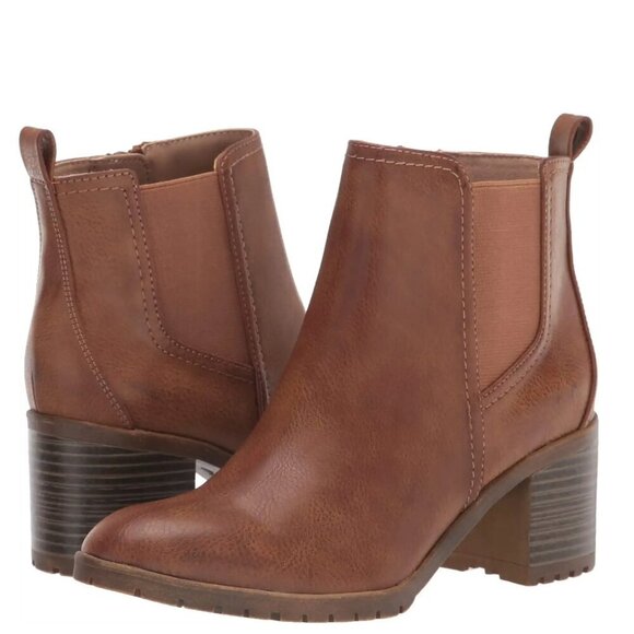 LifeStride Mesa Whiskey Faux Leather Ankle Boots (WIDE) - Picture 1 of 5